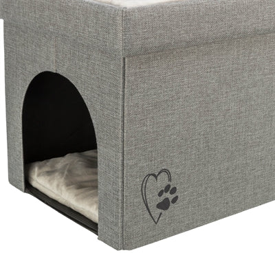 Trixie cesta per gatti cuccia per gatti kimy soft a 2 piani grigio chiaro