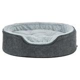 Trixie cama para perros vital lino soft ovalada gris gris claro - afbeelding 1