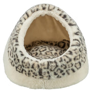 Trixie kattenmand iglo leo soft pluche creme panterprint - afbeelding 3