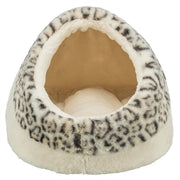 Trixie kattenmand iglo leo soft pluche creme panterprint - afbeelding 4