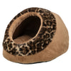 Trixie cuccia per gatti igloo leo morbido peluche marrone stampa leopardo