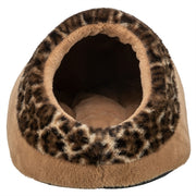 Trixie kattenmand iglo leo soft pluche bruin panterprint - afbeelding 4