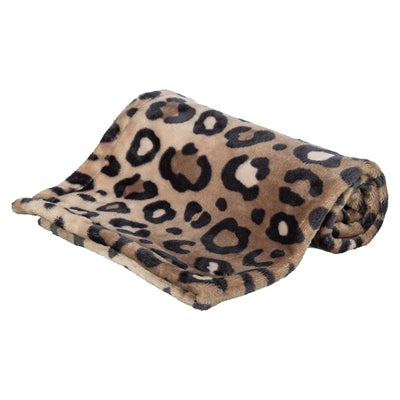 Trixie coperta per cani leo morbido peluche marrone stampa leopardo