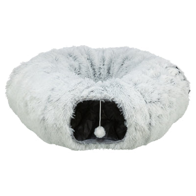 Trixie Harvey peluche tunnel gioco ciambella bianco grigio