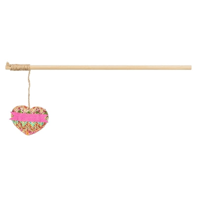 Trixie gato varilla corazón madera peluche con hierba gatera