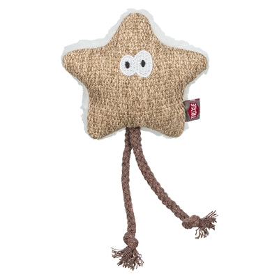 Trixie stella in tessuto peluche con erba gatta bianco beige