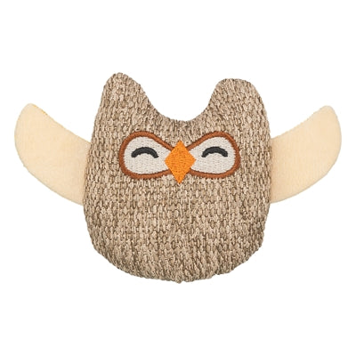 Trixie gufo in tessuto peluche con erba gatta beige