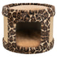 Trixie scratch barrel leo leopard print brown
