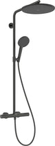 Hansgrohe raindance alive s puro - showerpipe - ecostat thermostaat - 300mm maat - 1 straalfunctie - brushed black chrome