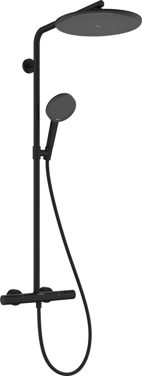Hansgrohe raindance living s puro - showerpipe - termostato ecostat - tamaño 300 mm - 1 función de chorro - negro mate