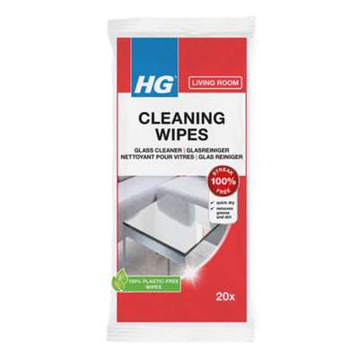Hg glasreiniger wipes pak a 20 stuks