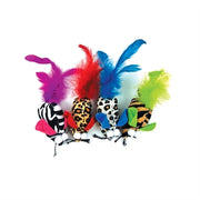 Mouse safari con toppa Happy Pet Tabby con piume assortite - afbeelding 2