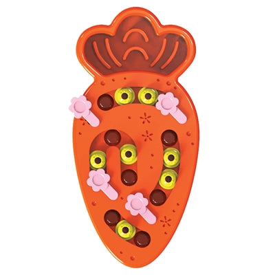 Giocattolo di intelligenza di puzzle di carota con toppa per animali domestici felice