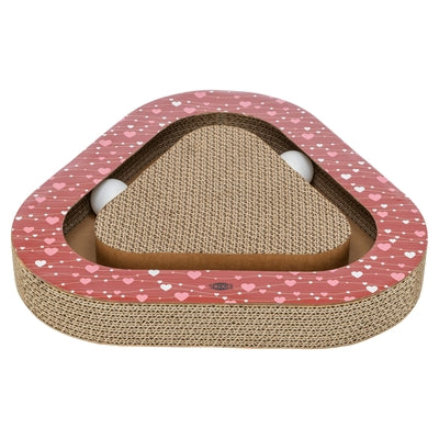Trixie Rascador San Valentín con bolitas triangular de cartón rojo