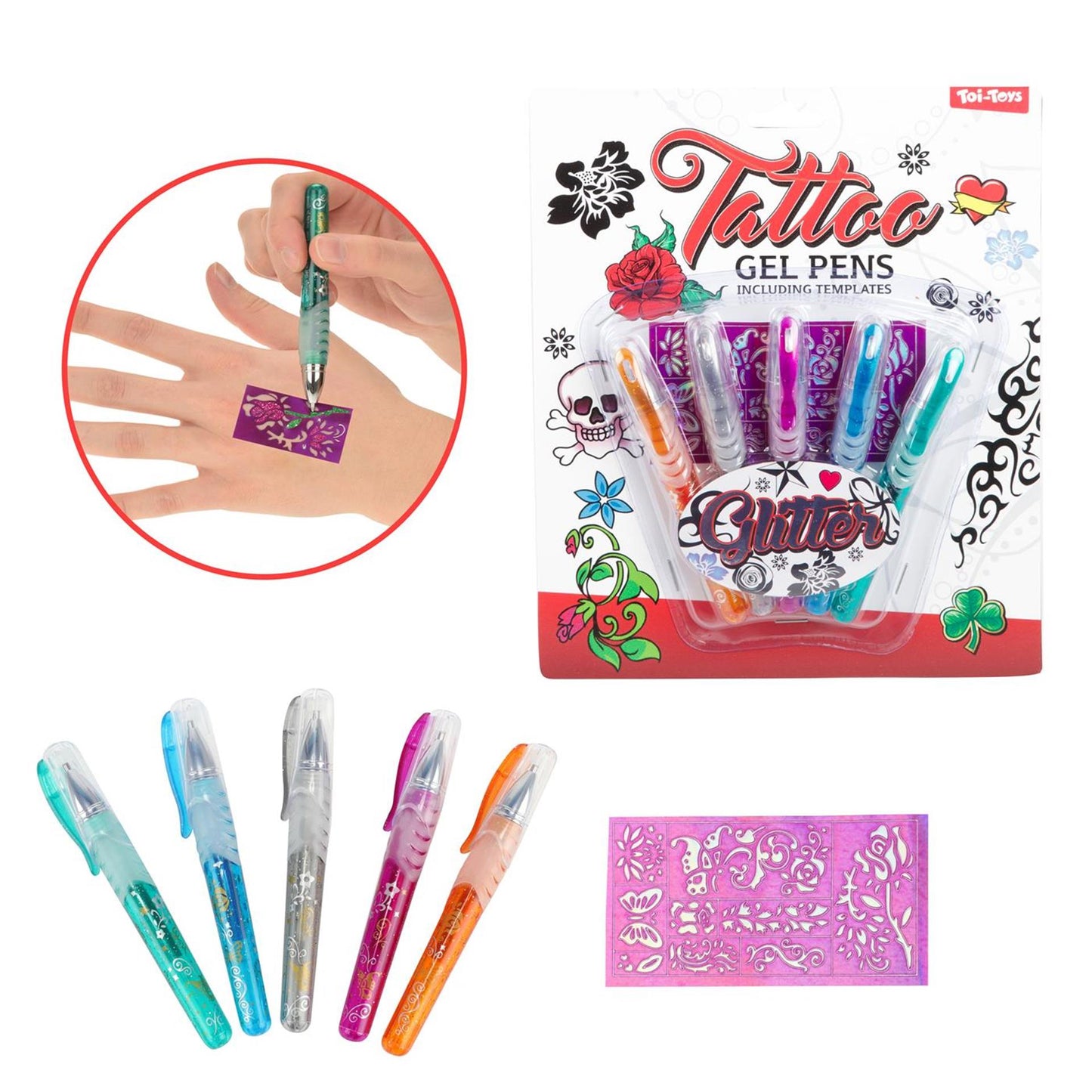 Penne gel per tatuaggi, 5 pz.