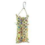 Back zoo nature parakeet woven bamboo pouch - afbeelding 1
