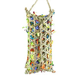 Back zoo nature parakeet woven bamboo pouch - afbeelding 3