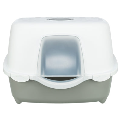 Trixie arenero exterior superior davio con capota gris blanco