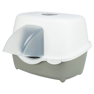 Trixie davio top outdoor litter box with hood gray white