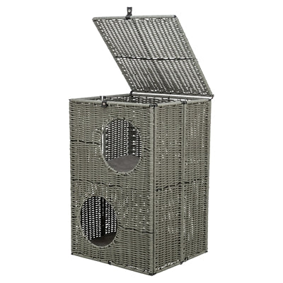 Trixie cama para gatos amalia angular poliratán gris