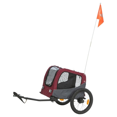 Rimorchio da bicicletta per cani Trixie grigio rosso