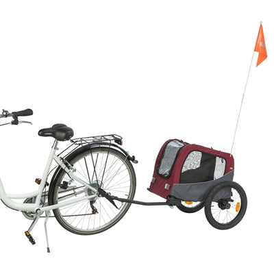 Rimorchio da bicicletta per cani Trixie grigio rosso