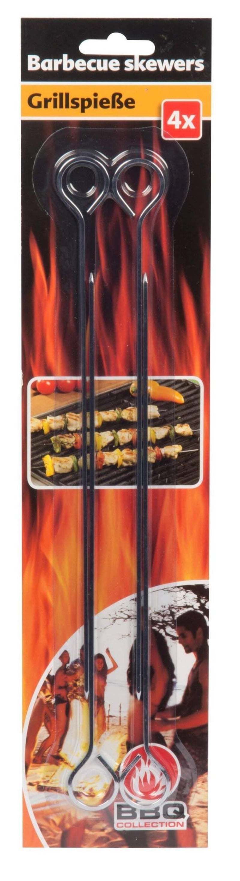 Collezione barbecue Collezione BBQ Schiaccia barbecue 24 cm 4 pezzi in acciaio inossidabile
