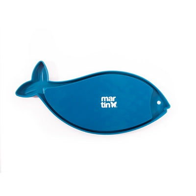 Martin lecca tappetino per pesci in silicone blu