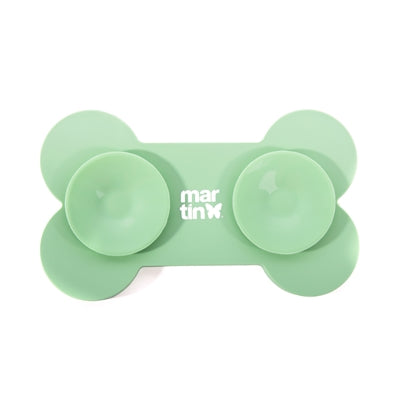 Martin lick mat bone con ventose in silicone verde