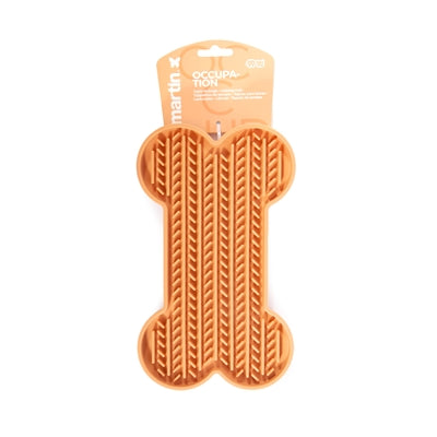 Martin lick mat bone con ventose in silicone gialle