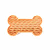 Martin lick mat bone con ventose in silicone gialle