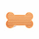Martin lick mat bone con ventose in silicone gialle