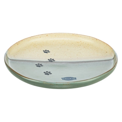 Trixie ciotola per cibo per gatti e abbeveratoio in ceramica verde beige