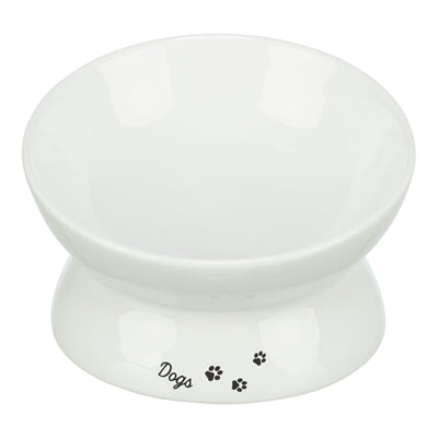 Trixie Ciotola per cani abbeveratoio in ceramica rialzata bianca
