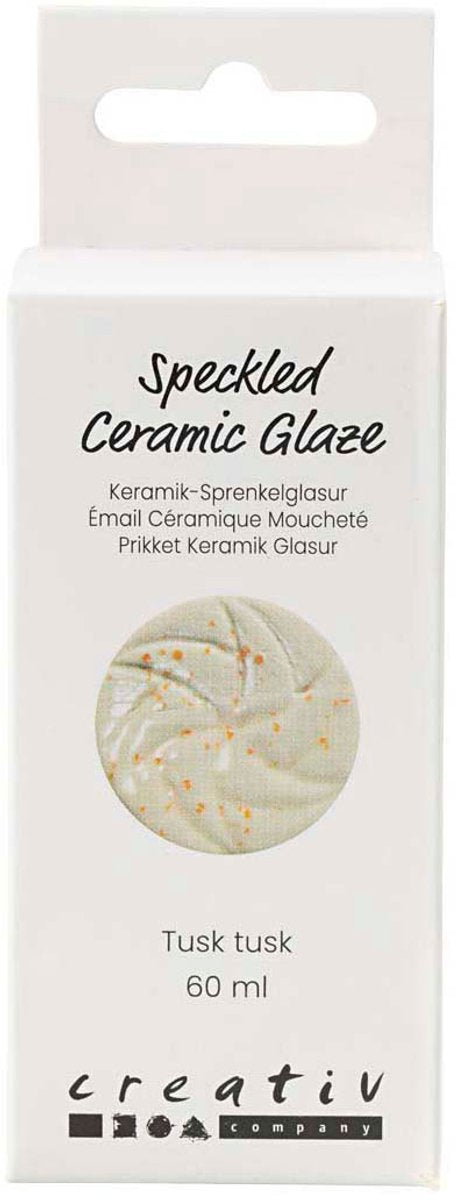 Smalto ceramico maculato dell'azienda Creativ, 999-1060 °C, opaco, zanna zanna, 60 ml 1 bottiglia