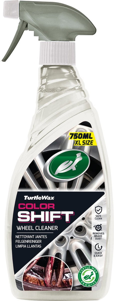 Limpiador de ruedas con cambio de color Turtle Wax - un limpiador de ruedas seguro y completo - cambio de color - fórmula con pH equilibrado - 750 ml
