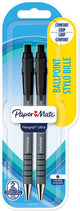 Penne a sfera Paper Mate FlexGrip Ultra con pulsante | punto medio (1,0 mm) | nero | 2 pezzi