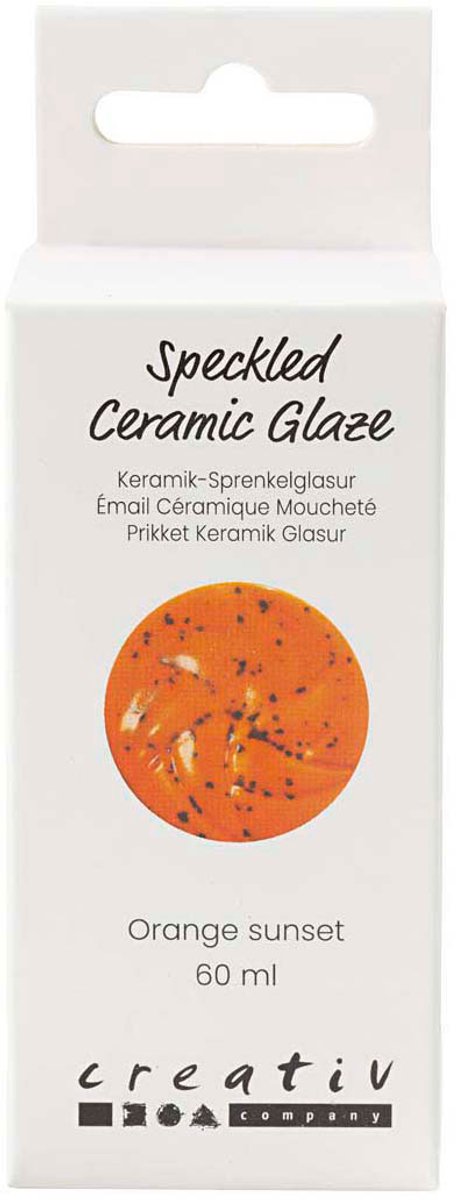 Creativ company speckled ceramic glaze 999-1060 c opaque orange sun - 60ml
