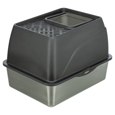 Trixie caja de arena hop-in acero inoxidable gris