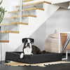 Bia bed kunstleer hoes hondenmand zwart