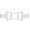 Mondaggio M-Wave M-Wave Repair Bottom Staffa 122,5 mm in acciaio