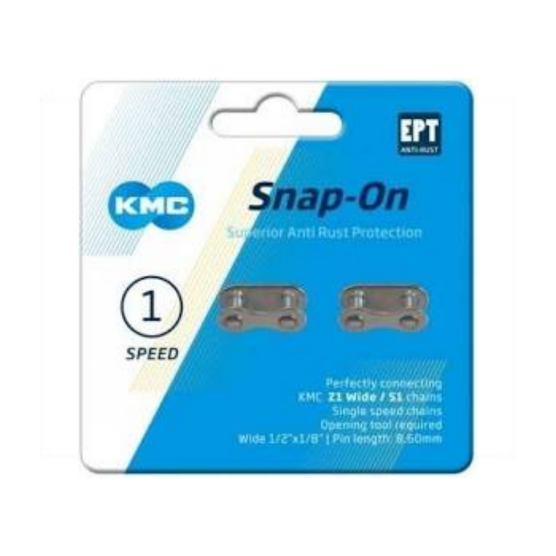 Interruptor de cadena KMC - Snap -on - 1 8 - 8.60 mm - Plata