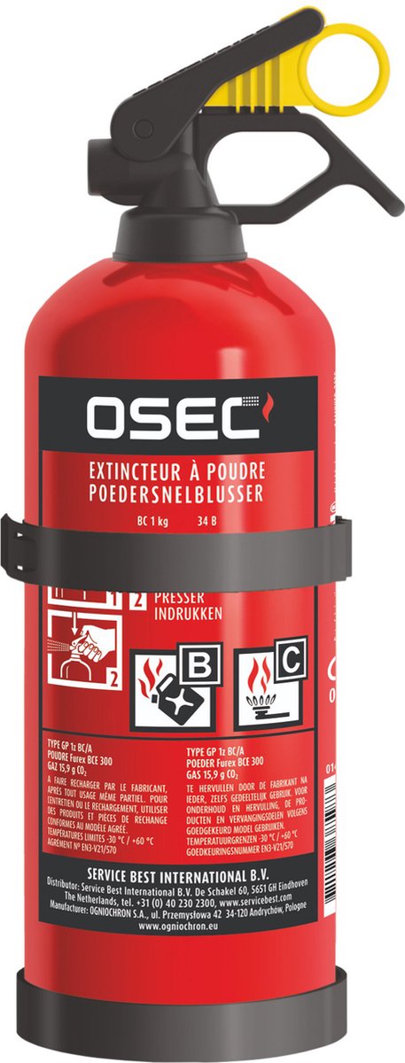Extintor Belmic 1kg Norma belga 2028