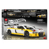 Mattel brick shop hot wheels serie elite - giocattoli da costruzione audi r8 lms del '15 - 820 parti