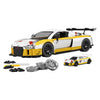 Mattel brick shop hot wheels serie elite - giocattoli da costruzione audi r8 lms del '15 - 820 parti