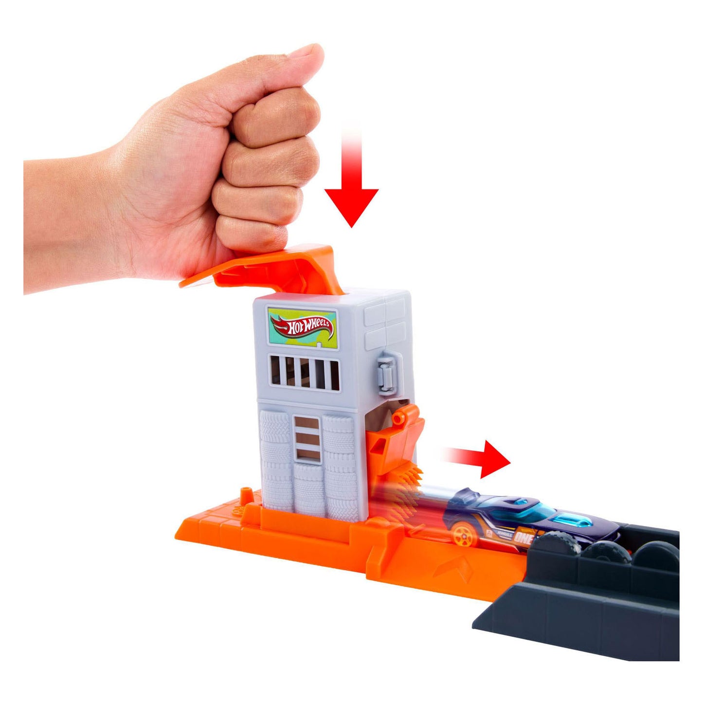 Set da gioco Hot Wheels City Gorilla Attack e macchinina