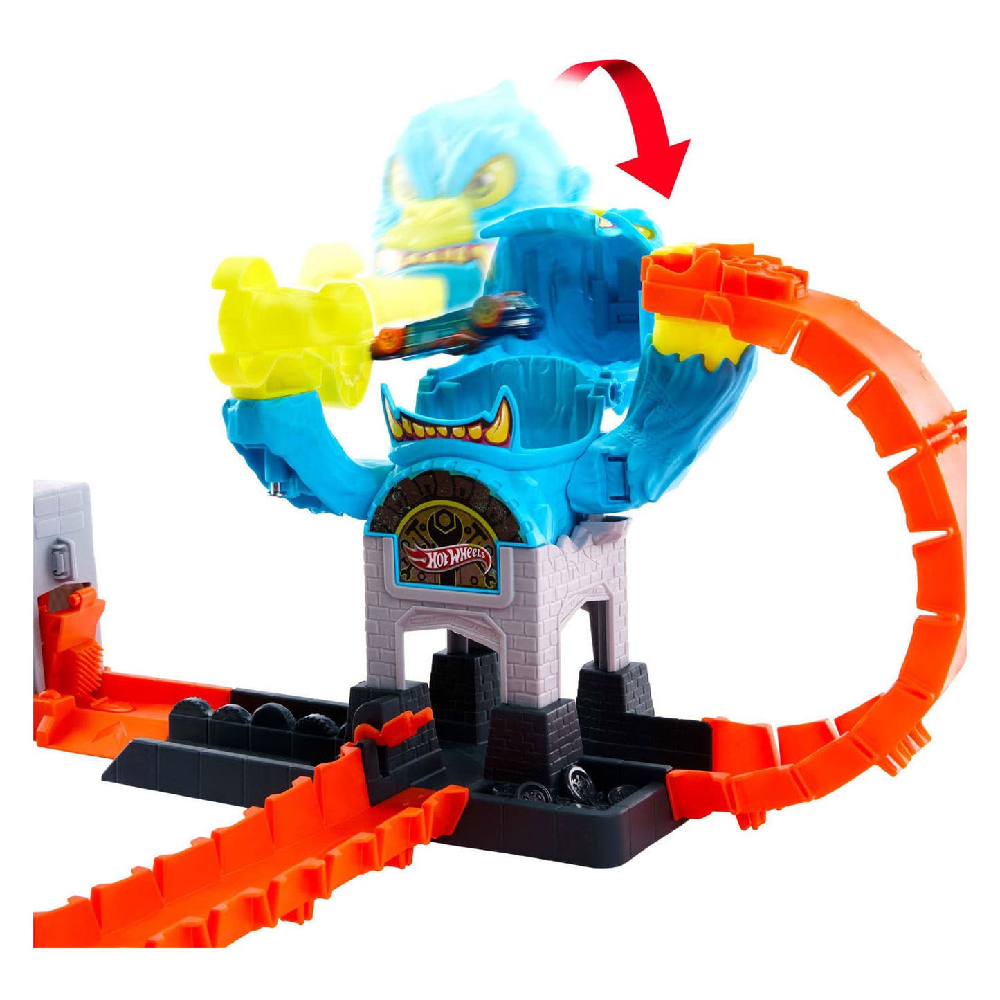 Set da gioco Hot Wheels City Gorilla Attack e macchinina