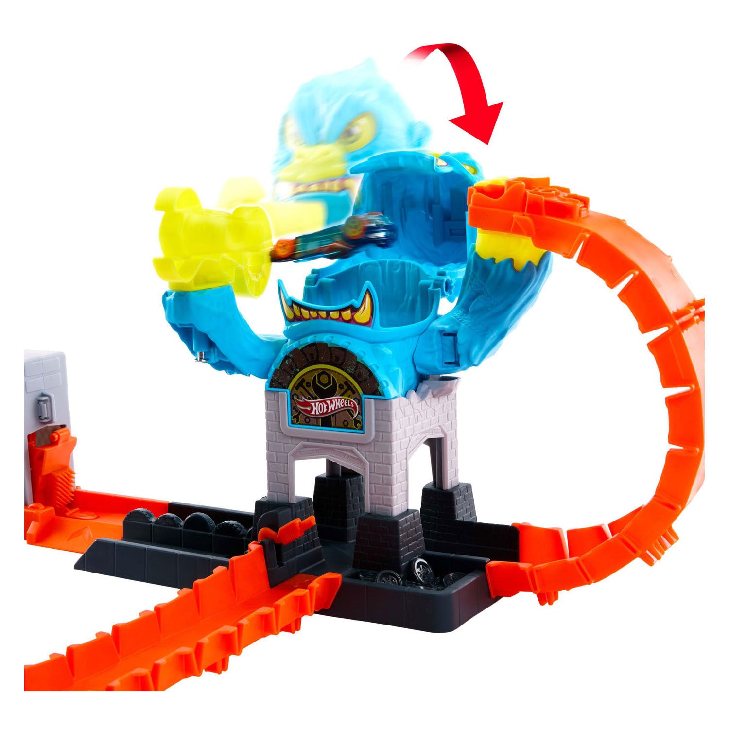 Set da gioco Hot Wheels City Gorilla Attack e macchinina