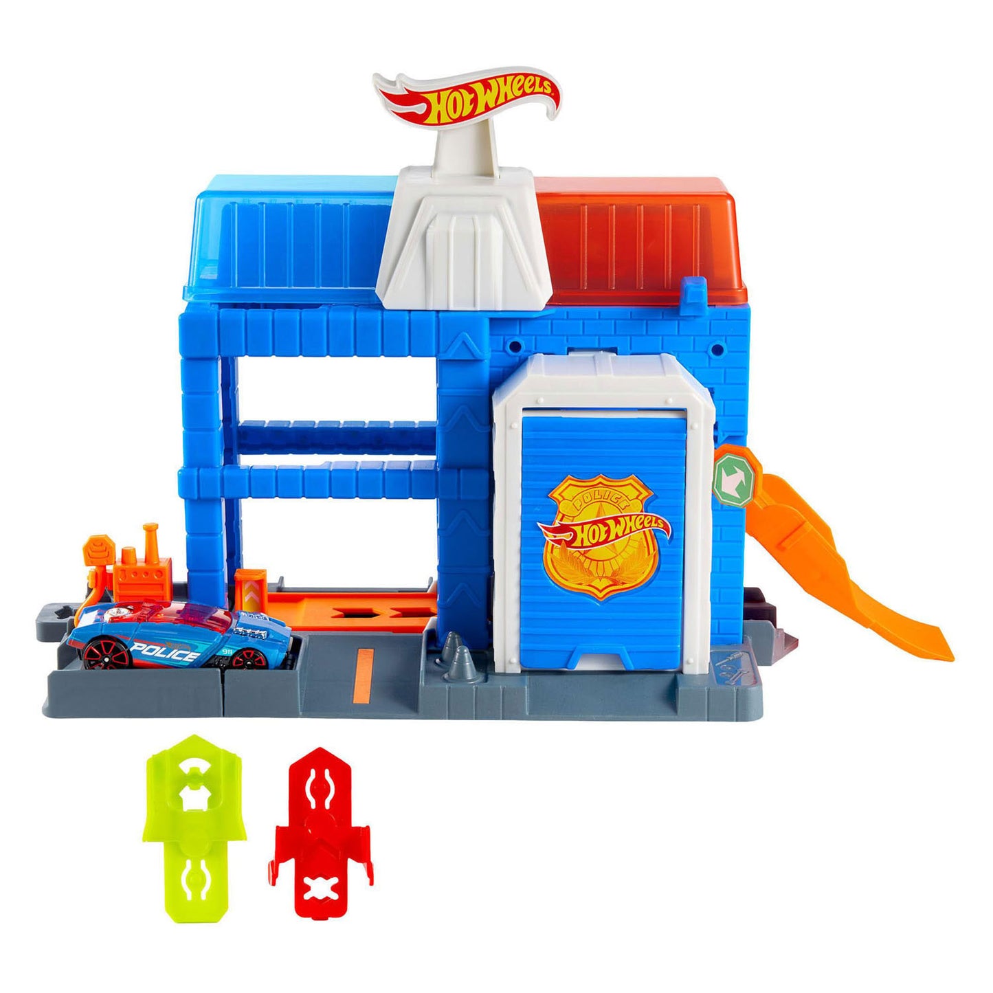 Hot Wheels City Centre Playset Torre della Polizia Playset - con auto della polizia in metallo