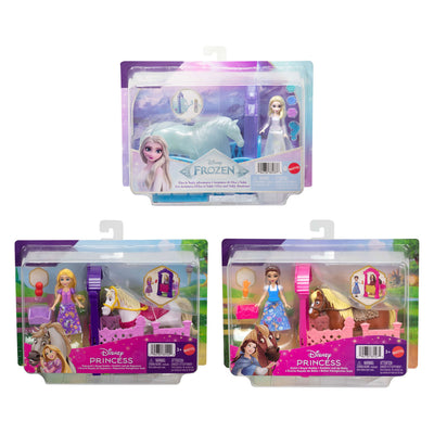 Set de juego de princesas Disney con princesa y caballo.